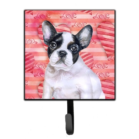 Jensendistributionservices French Bulldog Black White Love Leash or Key Holder MI1711283